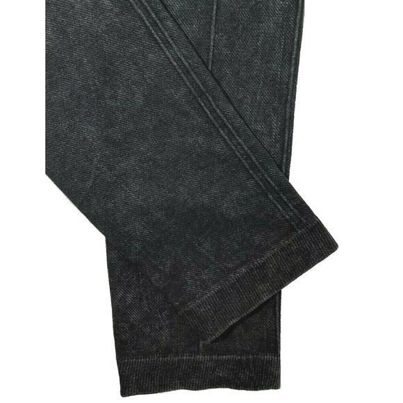 Fit 2 Go Distressed Black Leggings Size L/XL with Front Seam Athleisure Pants - Picture 4 of 5